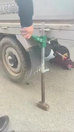 DIY truck tire lifting; manual jack step by stepOptimized Title: