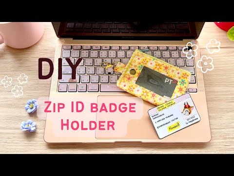 DIY How to make Zip ID card holder with plastic window [Happyrendear]