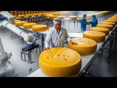 How Milk Becomes Cheese: Full Factory Process in 8K (No Music, Only Satisfying ASMR Sounds)