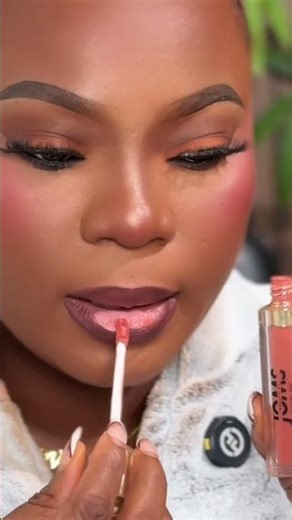 Pink Lipstick With Brown Lip Liner #lipcombo #tutorial #makeup #liptutorial #shorts #viral #lipstick