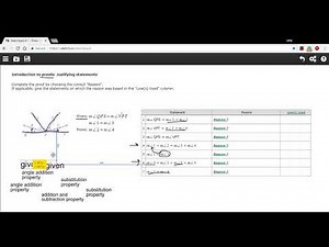 Introduction to proofs - justifying statements