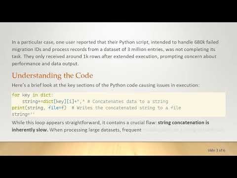 How to Prevent Your Python Script from Stopping During Data Migration