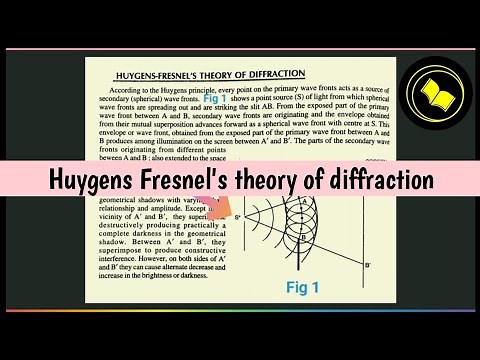 Huygens - Fresnel's theory of diffraction.