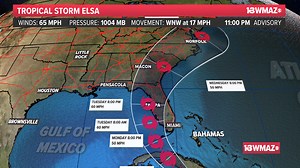 Tracking Elsa: Elsa moving through the Caribbean