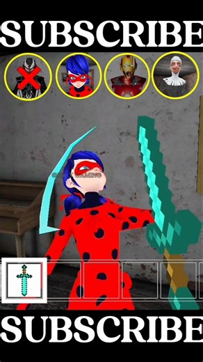 Granny 1,2,3,4 Vs Minecraft Weapon 🤯 Player Shock 🔥#shorts #granny #shortsfeed