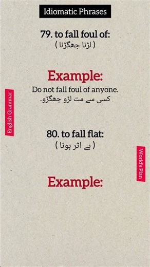 Idiomatic Phrases 79-80 | Idioms with meanings and examples #idiomsandphrases #worldsplan