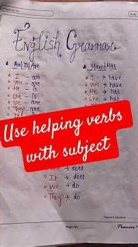 How to use helping verbs with Subject ❤️✨👍🏻💫🌟💗