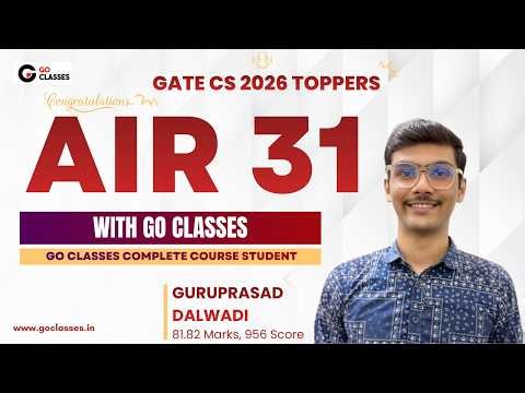 AIR - 31, GATE CS 2026 | Guruprasad | With FINAL YEAR | Our Complete CS Course Student #https_guru