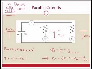Parallel Circuits: Use Parallel Circuit Laws to solve for volts, amps and ohms