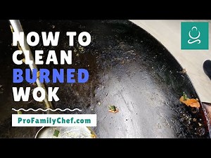 How to clean a carbon steel wok with burnt food (the easy way)