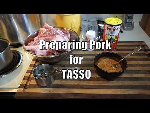 Preparing Pork for Tasso