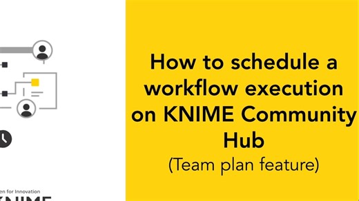 5.如何在KNIME社区中心上安排工作流执行(团队计划)