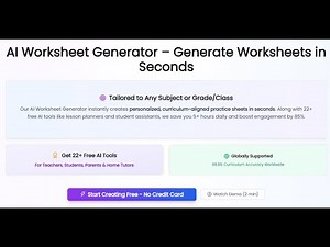 Turn Textbook Photos into Worksheets in 30 Seconds! Try Free AI Worksheet Generator