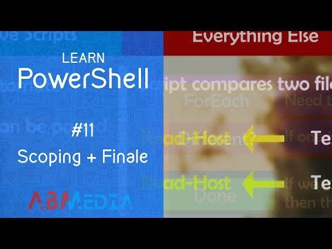 Learn PowerShell: Episode 11 FINALE, Parametered Scripts + Scoping + Modules