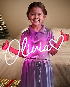 GifXify Custom Neon Signs - LED Sign for Room Decor - Customizable Neon Sign Light for Bedroom, Wedding, Party, Bar, Shop Logo, Birthday Gifts