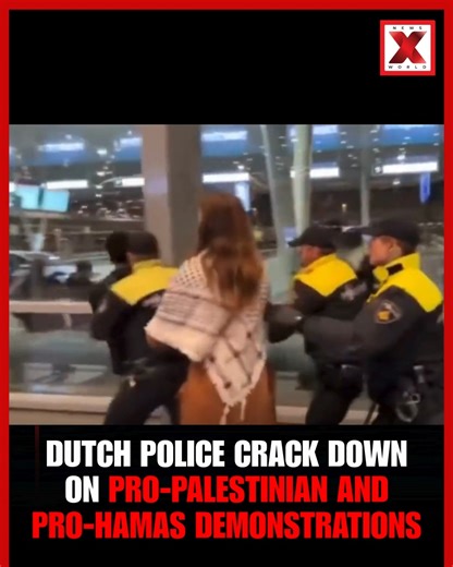 Dutch police have intensified action against pro-Palestinian and pro-Hamas demonstrations across the Netherlands, citing public order and security concerns. Authorities said measures are being taken to prevent unrest and ensure safety during protests. [ Netherlands, Dutch police, pro-Palestinian protests, pro-Hamas demonstrations, law enforcement, public order, security concerns, Europe news, protests ] #Netherlands #DutchPolice #Protests #EuropeNews #LawAndOrder #BreakingNews #WorldNews | NewsX