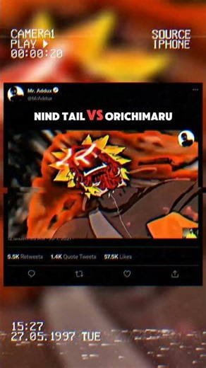 Naruto vs Orochimaru | Nine Tails Unleashed #anime #naruto #orichimaru #anime #narutofans
