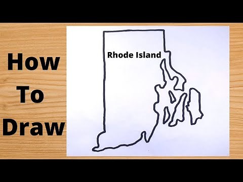 Drawing Rhode Island State Map Very Easy & Simple Way