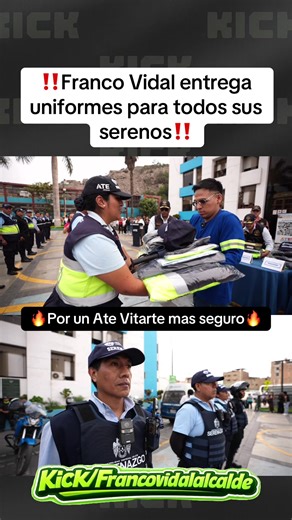 Franco Vidal Entrega Uniformes a Serenos en Ate Vitarte