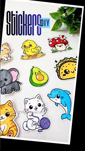 🌼 How To Make Stickers At Home 🥰 l ✂️ DIY Stickers #shorts #diy #art #sticker