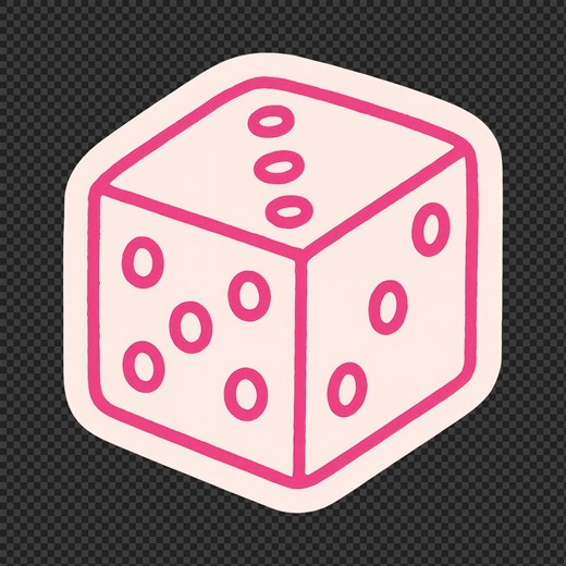 Download free png of PNG Pink dice illustration transparent by Jo about background, png, shadows, sticker, and light 24821866