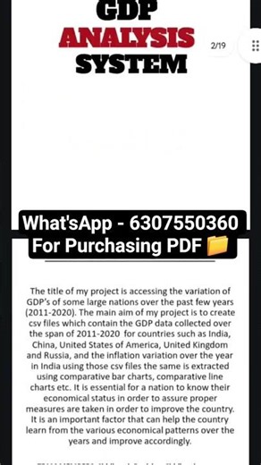 IP Project File || CLASS 12th [2025-26] || GDP ANALYSIS SYSTEM