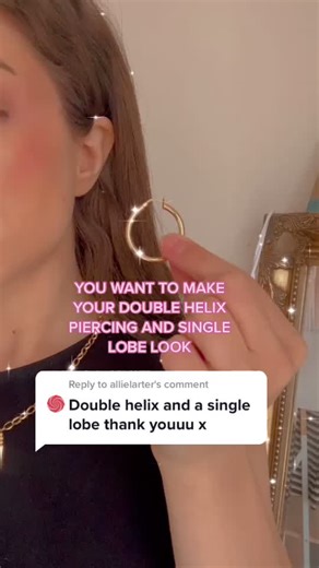 How to Style a Double Helix Piercing and Single Lobe Piercing