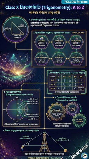 💥Trigonometry Formula in 30 Seconds! 📐sin, cos, tan মনে রাখতে সমস্যা? 🎯 Board Exam, JEE, SSC Special