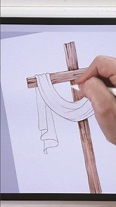 Draw This Simple Easter Cross ✝️ | Procreate Tutorial #procreate#easterart#crossdrawing