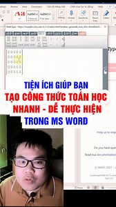 tiện ích giúp bạn tạo công thức toán học nhanh và thuận tiện trong Word - Hướng dẫn cài đặt và sử dụng Mathtype trong Word #minhlakhoa #khoatinhoc #tinhocvanphong #word #MathType | Mình Là Khoa