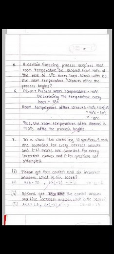 Class 7th |Maths| chapter 1:integers /Exercise 1.3 |solution|