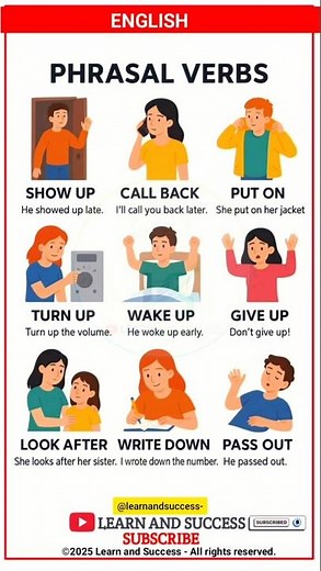 9 Essential Phrasal Verbs for Daily English! 🗣️