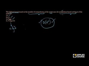 GATE 2004 | Linear Time Sorting | DS & Algorithms | GateAppliedcourse