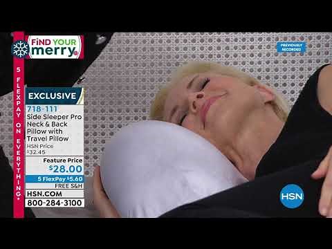 Side Sleeper Pro Neck and Back Pillow with Travel Pillow