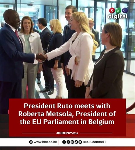 President Ruto meets with Roberta Metsola, President of the EU Parliament in Belgium
