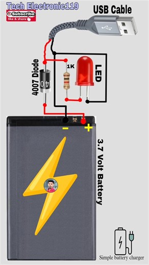 TechElectronic Bhai on Instagram: "🪫Mobile Charger Se 3.7V Battery Ka Automatic Charging Circuit | ⚡TP4056 DIY Mini Setup #lithiumbattery #batterycharging #tp4056 #diyproject #electronicsproject #3point7volt #desijugaad #techreels #viralreels #chargingcircuit #instareelsindia #reelstrending #homemadegadgets #innovationindia #batteryproject 3.7V battery charging TP4056 charger module mobile charger to battery auto cut off charger lithium ion charging DIY mini charging circuit battery protection 