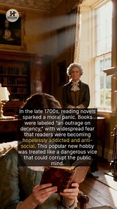 46K views · 1K reactions | In the 18th century, people feared that reading novels was a dangerous addiction. | The History Page | Facebook