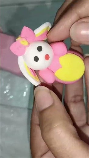 how make a cutie pie with clay 🤩 #diy #clayart #2026 #newyear #shorts