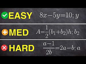 Solve Literal Equations (Step by Step)