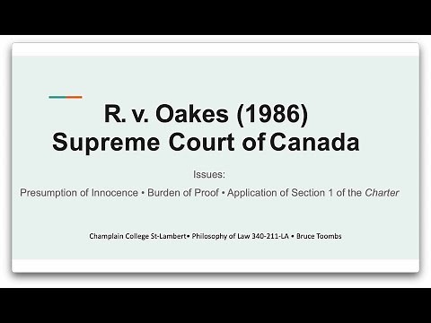 R v Oakes 1986