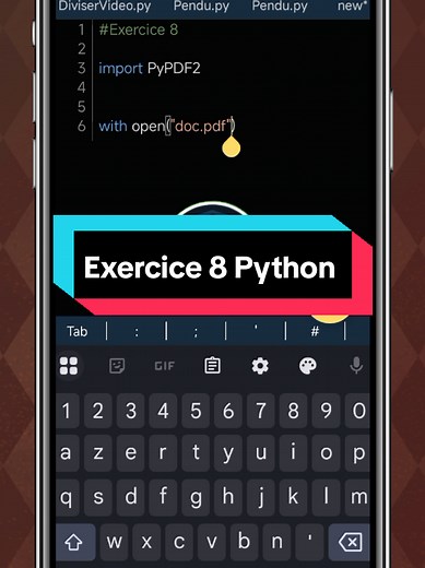 Exercice 8 Python #python #pythonprogramming #programmation #informatique #apprendresurtiktok