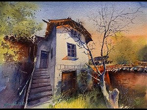 Light and shadow in watercolor painting tutorial