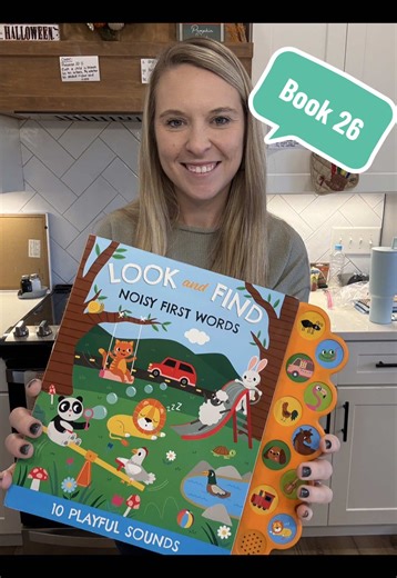 Book 26! Look and Find Noisy First Words! This one is so fun. My boys have always loved a good look and find book! #booktok #soundbook #tiktokshopblackfriday #tiktokshopcybermonday #toddlerbooks