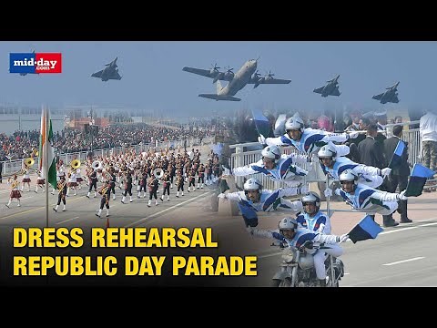 Republic Day 2023: Final Dress Rehearsal Of Parade At Rajpath, Delhi