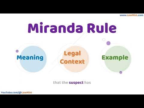 Miranda Rule Meaning Legal Context & Example Legal Terms Simplified @LawMint