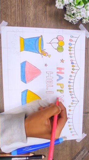 Holi Special Drawing 🎨🌈| Happy Holi