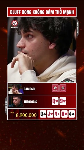 Bluff xong không dám thở mạnh #poker #wikipoker #pokerhighlight #highlights