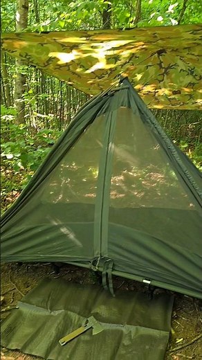 Surplus Bug Net Tent Bushcraft Camp #bushcraft #camping #outdoors