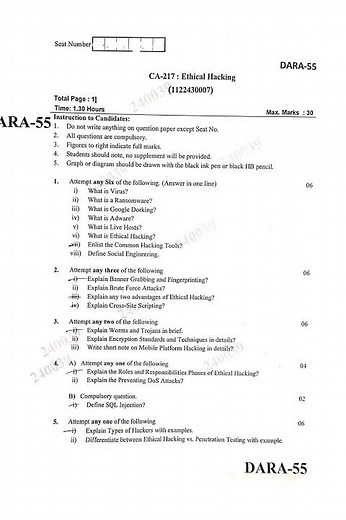 CA-217 Ethical Hacking Question Paper 2025 | Full Paper Analysis & IMP Topics | NEP | BCA | IMP |