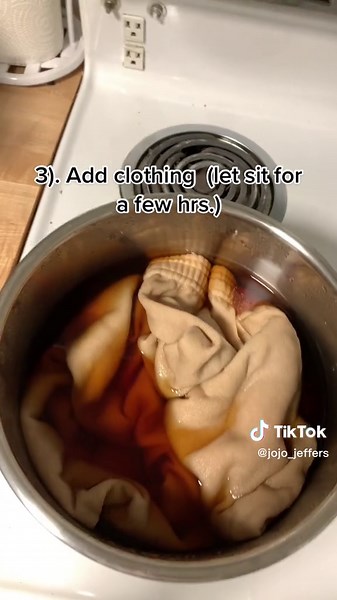 Transforming Sweatpants with Tea Stain DIY